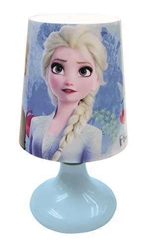 LEXIBOOK - Mini Lámpara de mesita sin Cable Frozen II - Azul - MLT10FZ