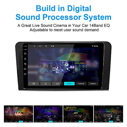 LEXXSON Android 10.1 Radio de Coche para Mercedes ML GL W164 2005-2012 | Radio Am FM RDS de 9 Pulgadas con navegación GPS WiFi Bluetooth Reproductor USB Control del Volante Enlace de Espejo 2G + 32G