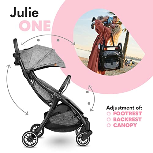 LIONELO Julie One Carrito Para menores hasta 22kg 0-48M Regulación del respaldo Plegado sencillo Ruedas resistentes con amortizadores Cesta para compras