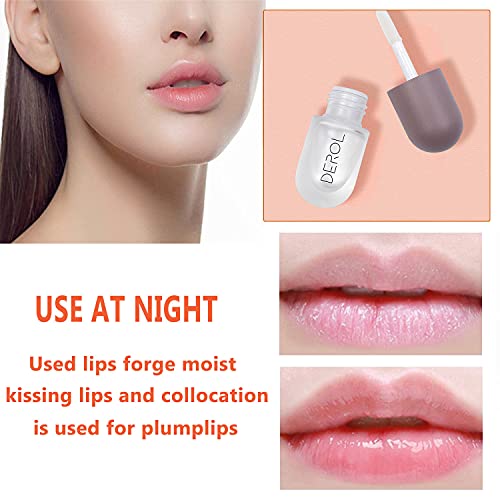 Lip Plumper- Brillo De Labios, Relleno Labial Natural, Juego De Brillo De Labios Hidratante Y Reparador De Dã­A Y De Noche Para Dar Volumen E HidratacióN A Los Labios