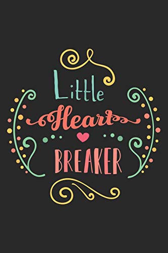 Little Heart Breaker: Cute Love Quote Notebook Journal Diary to write in - my heart and your heart - black background