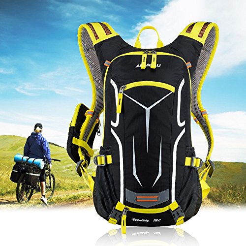 Lixada 18L Mochila de Hombro Hidratación Bolsa de Agua, con Cubierta de Lluvia, Impermeable Respirable Ultraligero, Ciclismo Bicicleta Deportes Al Aire Libre Viajes Alpinismo