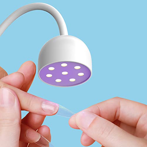 LLSRTE Secador de uñas UV LED Lámpara de uñas Luz Dual para fototerapia de uñas Luz de uñas de Escritorio Libre de Manos para Curar Esmalte de uñas en Gel iniciador Profesional Mini Esmalte de Gel de