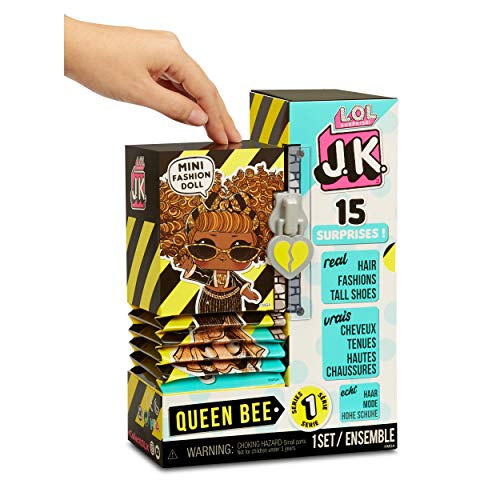 LOL Surprise JK Mini Muñeca de Moda - 15 Sorpresas, Ropa y Accesorios - Coleccionable - Queen Bee