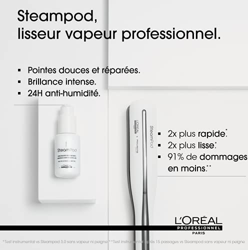 L'oréal - Lote de 3 Botellas de suero L'oreal Steampod Vapoactive Smooth Protector 50 ml