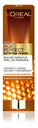 L'Oréal Paris Age Perfect Nutrition Intense - Bálsamo Miracle con miel de Manuka, antidesgarro y nutrición, 40 ml, lote de 3