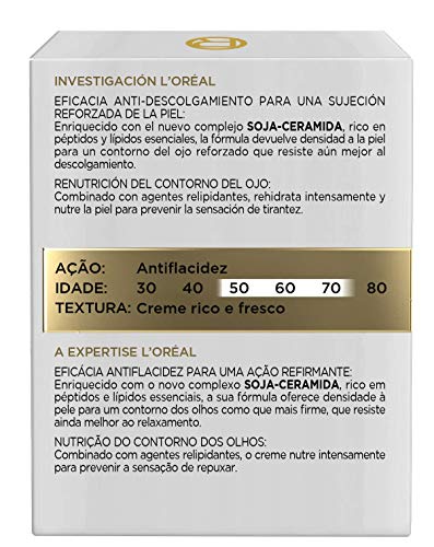 L'Oréal Paris Age Perfect Set de Crema de Día Hidratante y Contorno de Ojos Antiojeras, Antiarrugas y Luminosidad, Pieles Maduras, 50 ml y 15 ml