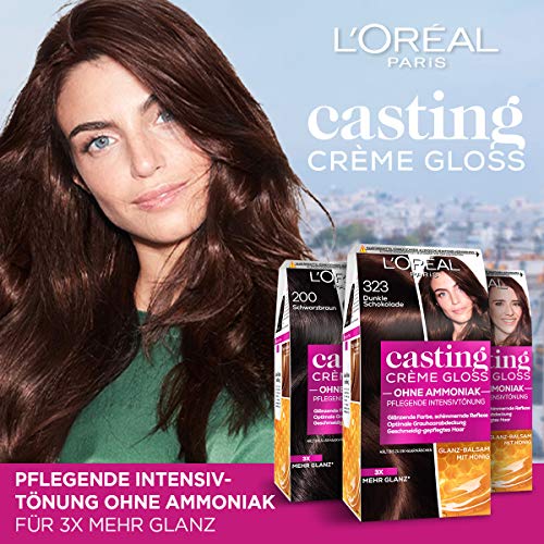 L'Oréal Paris casting Creme Gloss negros brillantes importa el color del pelo 323 El chocolate negro