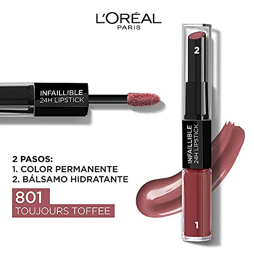 L'Oréal Paris Infaillible Pintalabios Permanente Infalible 24H Tono 801 Toujours Toffee