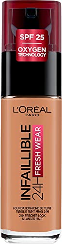 L'Oréal Paris Make-up designer 24H Fresh Wear Base de Maquillaje de Larga Duración , Tono 320 Caramel/Toffe- 30 ml