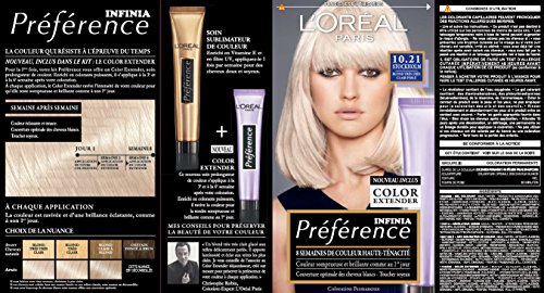 L'Oréal Paris Préférence Coloration Permanente 10.21 Stockholm Blond Très Très Clair Perlé