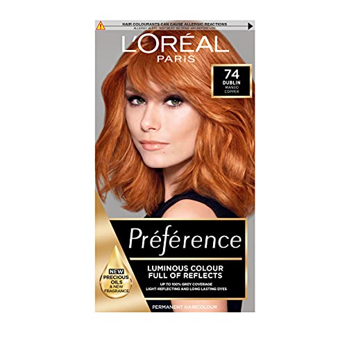 L'Oreal Paris Preference - Tinte permanente para el cabello, color luminoso y duradero (74 Dublin)