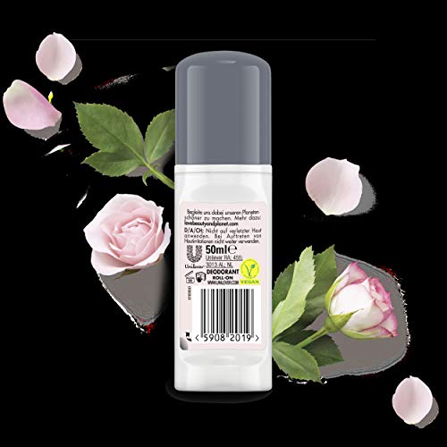 Love Beauty and Planet - Desodorante en roll-on para el cuidado de las axilas, manteca de Murumuru y rosa sin aluminio, 1 unidad (50 ml)