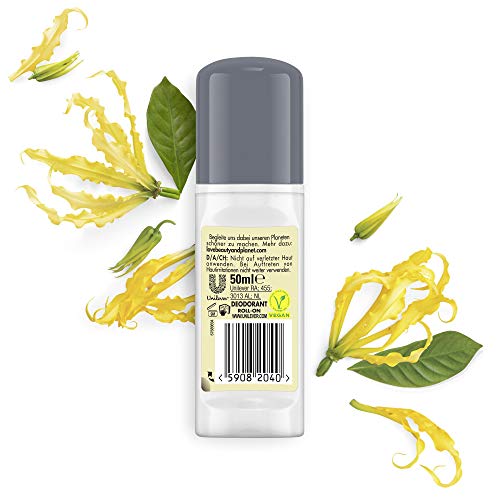 Love Beauty and Planet Energizing Desodorante roll-on para el cuidado de las axilas, aceite de coco y flor de ylang ylang sin aluminio, 1 unidad (50 ml)