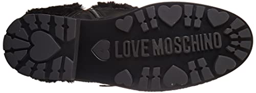 Love Moschino Collezione Autunno Inverno 2021, Botas Cortas al Tobillo Mujer, Negro, 36 EU