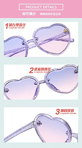 LUHUANONG Amor Gafas de Sol Colorido Brillante Gafas de Sol en Forma de corazón Personalidad pequeña Abeja Gafas de Sol Mujeres Moda Gafas (Color : 01)