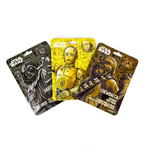 Mad Beauty, Pack 3 Mascarillas Faciales con Licencia Oficial Star Wars