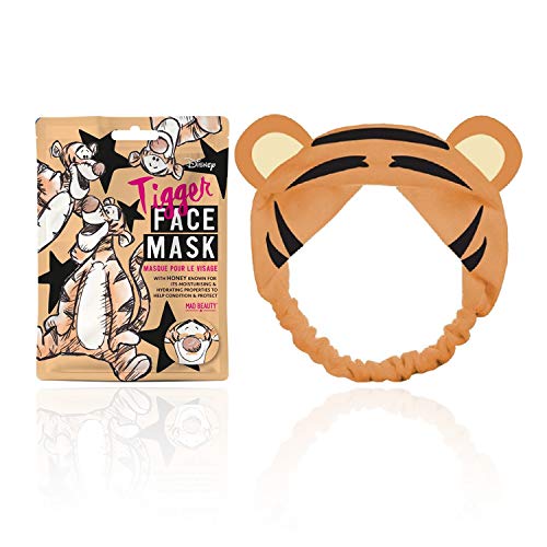 MAD Beauty Pack Mascarilla Facial + Banda Felpa Pelo Tiger, Translúcido, 25 Ml