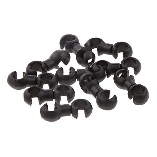 MagiDeal 10pcs Bici Ciclo Guías Tubo De Freno MTB De Engranajes De Cable S Casa Clips De Estilo - Negro