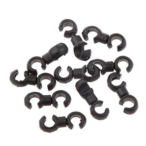 MagiDeal 10pcs Bici Ciclo Guías Tubo De Freno MTB De Engranajes De Cable S Casa Clips De Estilo - Negro