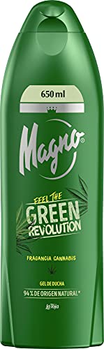 Magno - Gel de Ducha Green Revolution - 6uds de 650ml (3.900ml) - Fragancia a Cannabis - Exclusividad en esencia