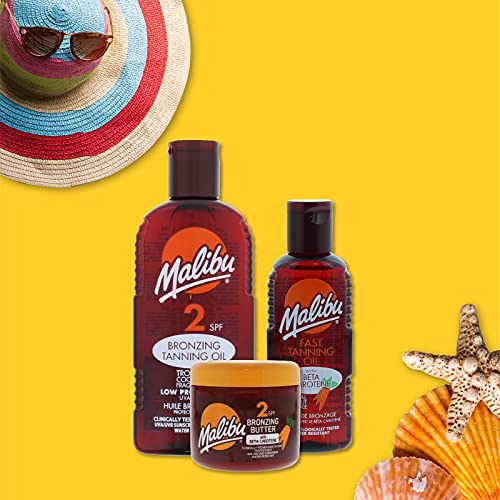 Malibu - Crema bronceadora para bronceado rápido, 300 ml