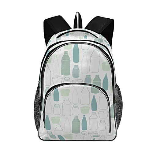 MALPLENA Refrescantes botellas y frascos de pintura mochilas de viaje para hombres, regalos para hombres Wowen con puerto de carga USB para portátiles de 15.6 pulgadas