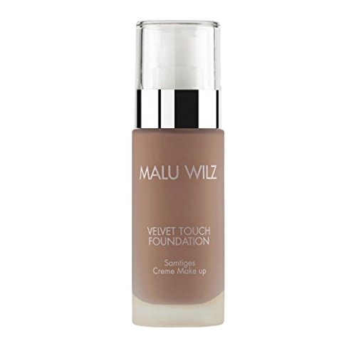 Malu Wilz - Velvet Touch Foundation # 14, maquillaje cubierta de crema, el bronceado suave para pieles oscuras 30ml