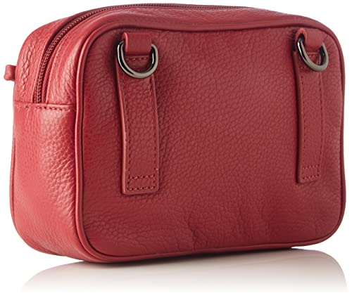 Mandarina Duck Ruba Red Melow Leather Crossover para mujer, talla única