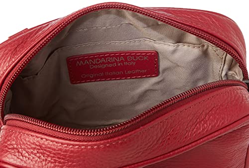 Mandarina Duck Ruba Red Melow Leather Crossover para mujer, talla única