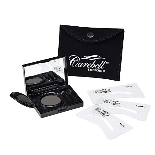 Maquillaje para Cejas Carebell Eyebrows 10 (C-02 CHARCOAL) · Castaño ceniza medio y oscuro, negro y grises.