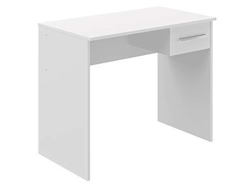 Marca Amazon - Movian Inari Modern - Escritorio con 1 cajón, 50 x 90 x 73 cm (blanco)