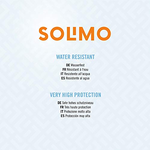 Marca Amazon - Solimo - SUN - Loción solar corporal para pieles sensibles FPS 50+, con vitamin E, antioxidante (4x200 ml)
