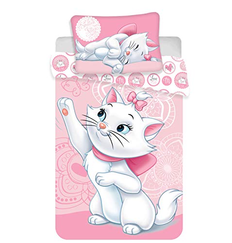 Marie Aristocats - Juego de funda nórdica y funda de almohada (100 x 135 cm y 40 x 60 cm)