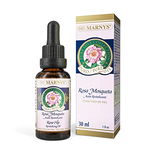 MARNYS Aceite revitalizante con pipeta, 100% Rosa Mosqueta vegetal, 30 ml, 1 unidad [El diseño del empaque puede diferir]