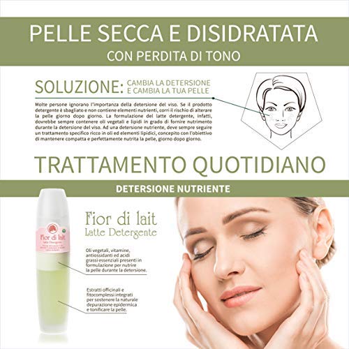 Mary Rose - Leche Limpiadora Facial Bifásica - Limpia e Hidrata la Piel Gracias a Sus Agentes de Vitaminas, Ácidos Grasos Esenciales y Aceites Vegetales, 100 ml, MADE IN ITALY