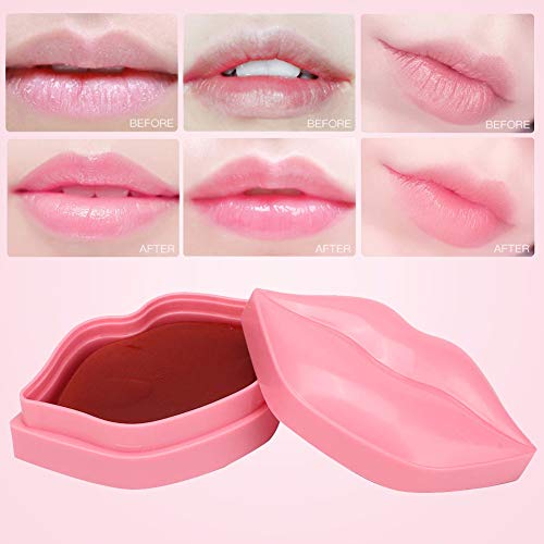 Máscara De Labios, Colágeno Lip Mask, Hidratantes Mascarillas de Labios, Antienvejecimiento, Exfoliantes, Hidratantes, Aptas para LabiosSecos y Agrietados - 20 Piezas