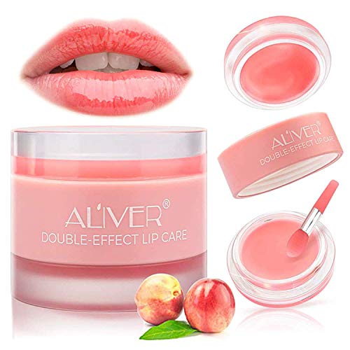 Mascarilla de Colágeno de Labios, Exfoliante Labial de Melocotón, Utilizado para el Cuidado de Los Labios para Reparar los Labios Secos, Descamados y Agrietados