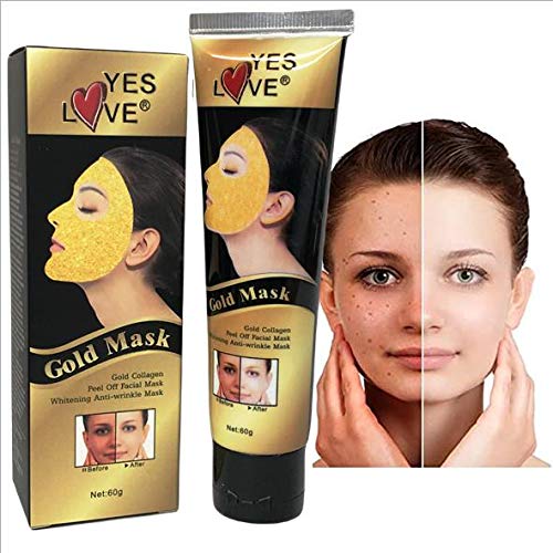 Mascarilla GOLD MASK COLAGENO para Puntos Negros, Blackhead Peel-off Mask, AntiEvejeciminto, Lifting, Remover Mask, Peel Off, Face Mask, Antiarrugas Minimizador Poros, Eliminar Puntos Negros 60g