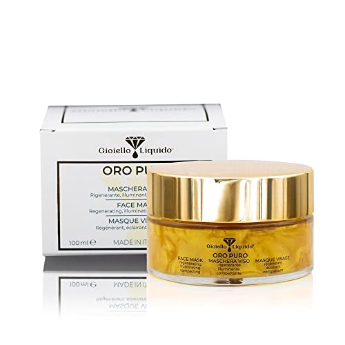 Mascarillas Facial con Acido Hialuronico Puro - Oro Coloidal - Regenera las Células Faciales y el Colágeno - Mascarilla Facial para Todo Tipo de Piel - 100ml