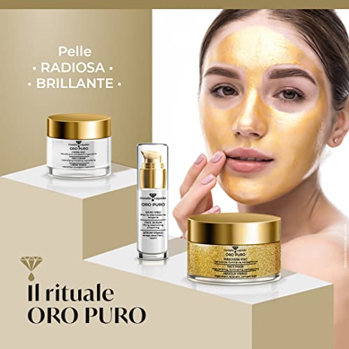 Mascarillas Facial con Acido Hialuronico Puro - Oro Coloidal - Regenera las Células Faciales y el Colágeno - Mascarilla Facial para Todo Tipo de Piel - 100ml