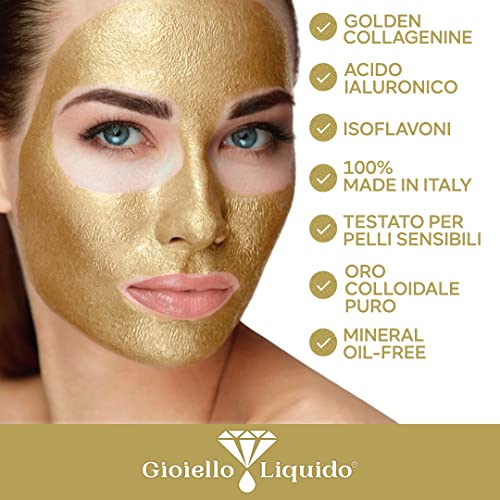 Mascarillas Facial con Acido Hialuronico Puro - Oro Coloidal - Regenera las Células Faciales y el Colágeno - Mascarilla Facial para Todo Tipo de Piel - 100ml