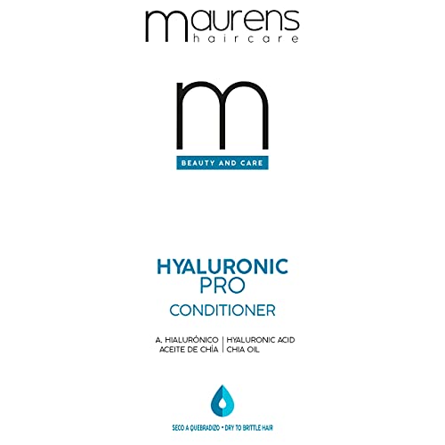 Maurens Acondicionador Superhidratante Hyaluronic Pro Conditioner con Ácido Hialurónico y Aceite de Chía, 1000 ml