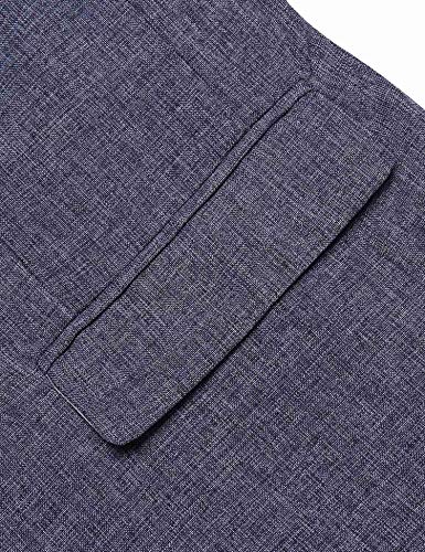 MAXMODA Blazer Hombre Slim Fit Chaqueta Blazer Casual Botón Azul Marino