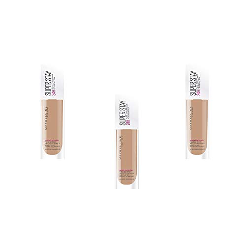 Maybelline New York Base de Maquillaje líquida Superstay 24H - 48 Sun Beige, Juego de 3 (3 x 30 ml)