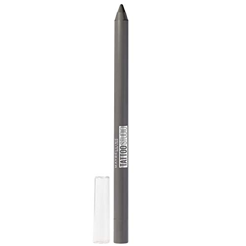 Maybelline New York, Tattoo Liner, Lápiz de Ojos Semi-permanente, Waterproof, No transferible, Tono: 900 Intense Charcoal, Gris Oscuro, 1.3 gr