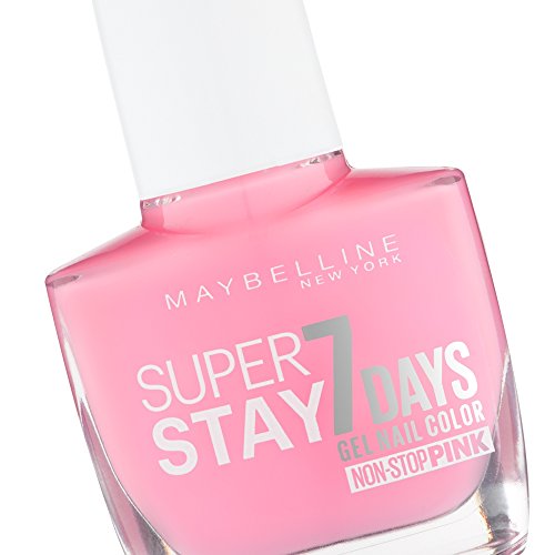 Maybelline SuperStay 7 Days 120 Flushed Pink esmalte de uñas Rosa - Esmaltes de uñas (Rosa, Flushed Pink, Protección, Fortalecimiento, Botella, F0CCD4, 20 mm)
