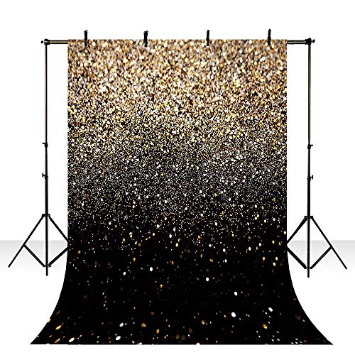 MEHOFOTO - Lienzo decorado para fotografía, fondo con un cielo estrellado, lentejuelas doradas y purpurina, ideal para fiestas, bodas, anuncios, niños y recién nacidos, accesorios, 1,5 m x 2,2 m