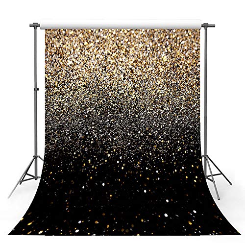 MEHOFOTO - Lienzo decorado para fotografía, fondo con un cielo estrellado, lentejuelas doradas y purpurina, ideal para fiestas, bodas, anuncios, niños y recién nacidos, accesorios, 1,5 m x 2,2 m