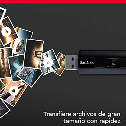 Memoria Flash SanDisk Extreme PRO 128 GB - USB 3.2, velocidad de lectura hasta 420 MB/s, de escritura hasta 380 MB/s